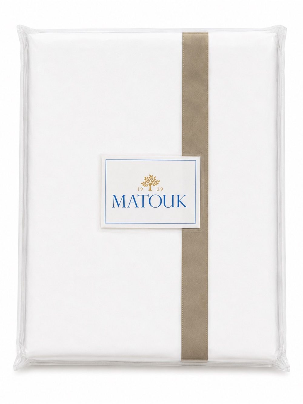 Matouk Lowell King Flat Sheet Khaki 600TC Egyptian Cotton Percale New